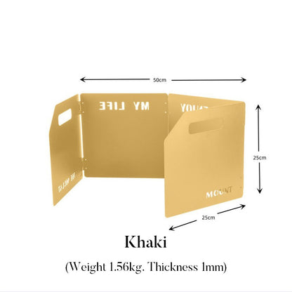 Outdoor stove enclosure wind shield camping wind shield shielding plate cassette stove folding gas stove stove wind shield