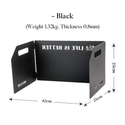 Outdoor stove enclosure wind shield camping wind shield shielding plate cassette stove folding gas stove stove wind shield