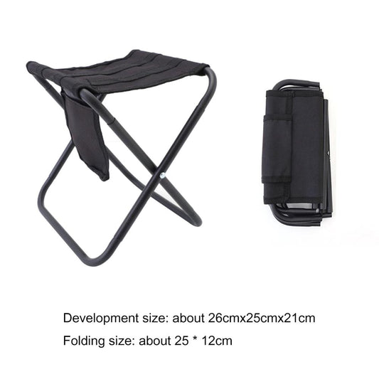 Lightweight Folding Stool Outdoor Furniture Camping Tourist Seat Chair Portable Aluminum Alloy Folding Stool with Storage Bag