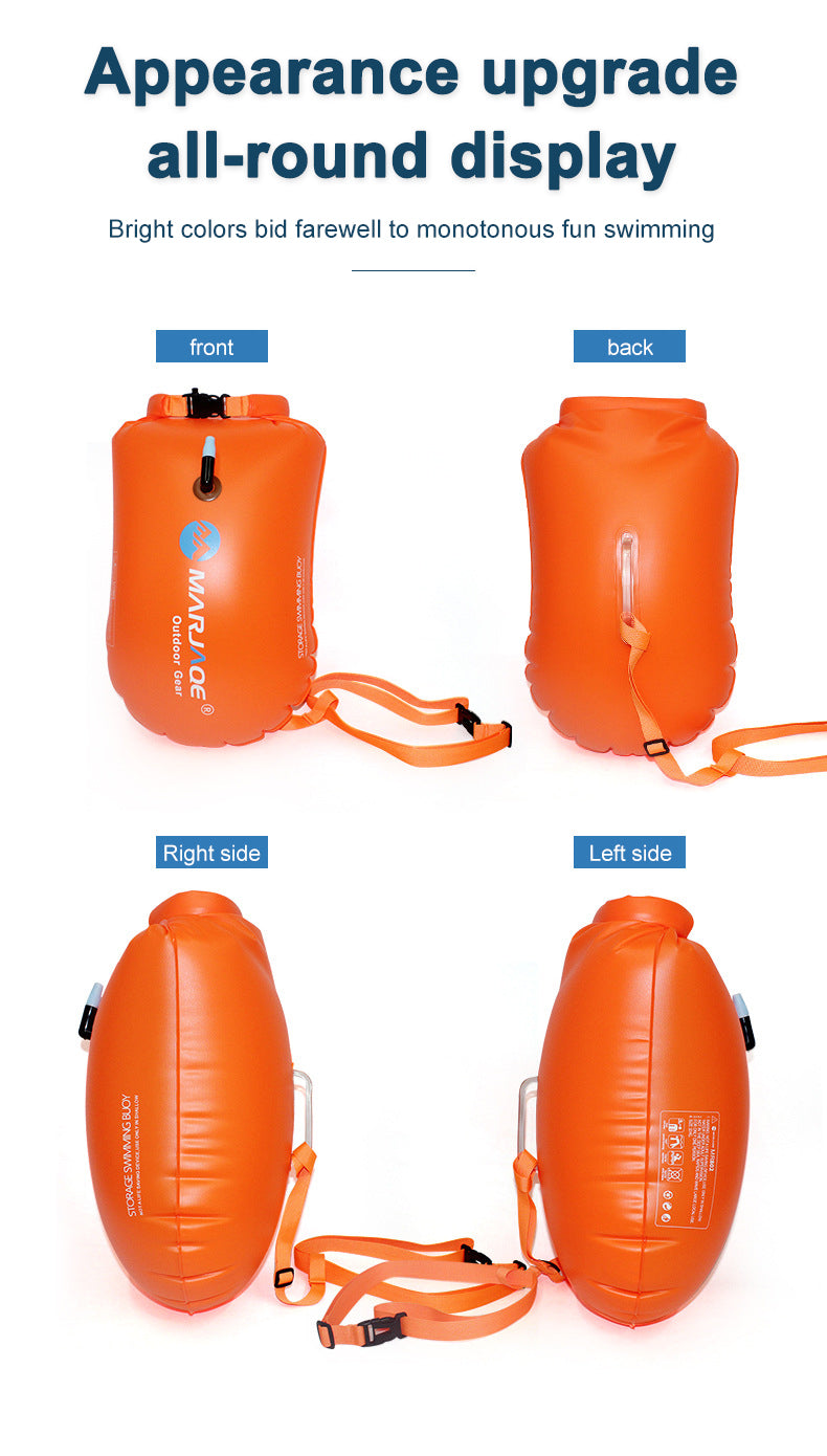 PVC  Inflatables Storage Swim Buoys Dry Bag Orange Floating Safety Swimming Buoy