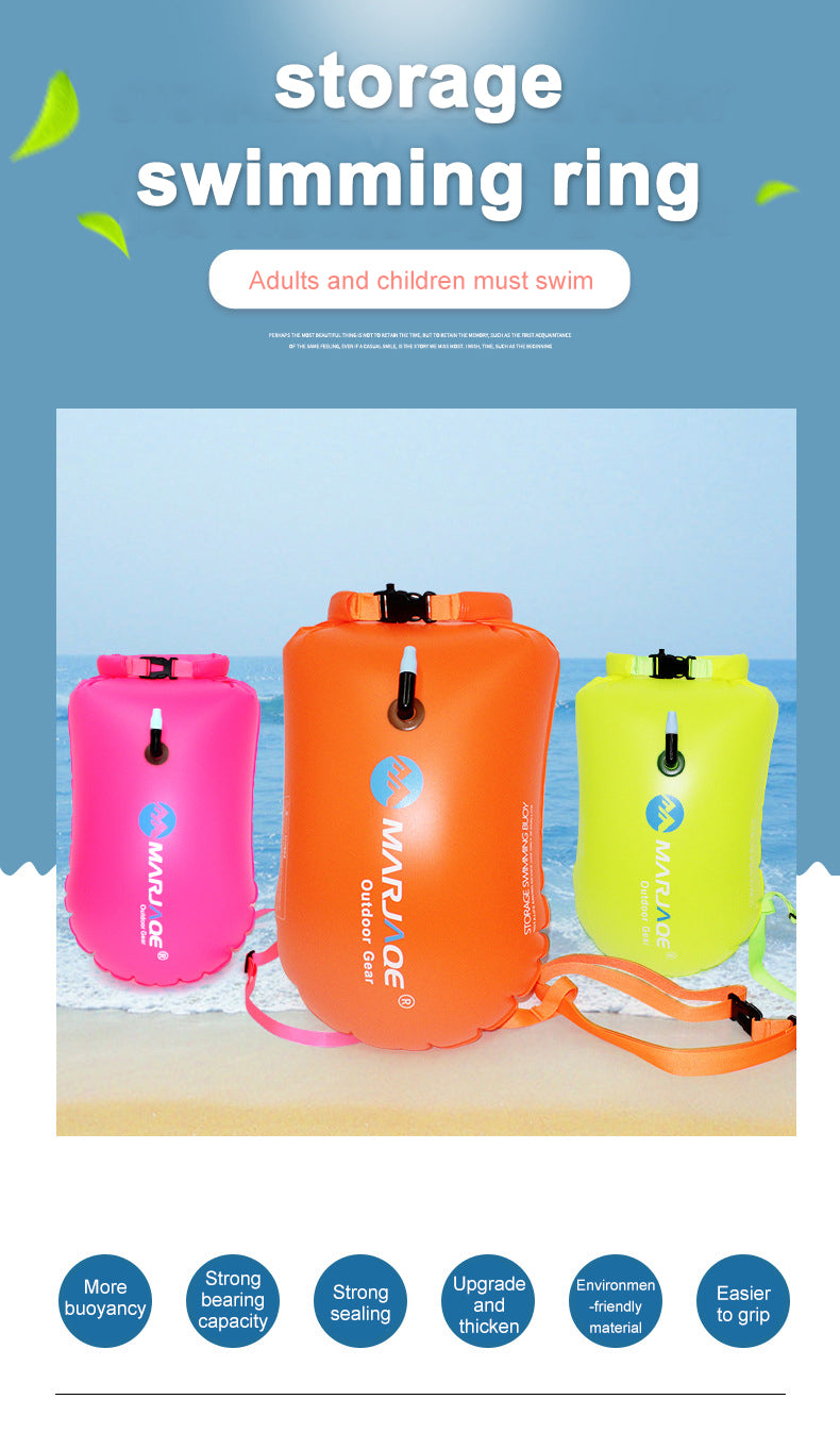 PVC  Inflatables Storage Swim Buoys Dry Bag Orange Floating Safety Swimming Buoy