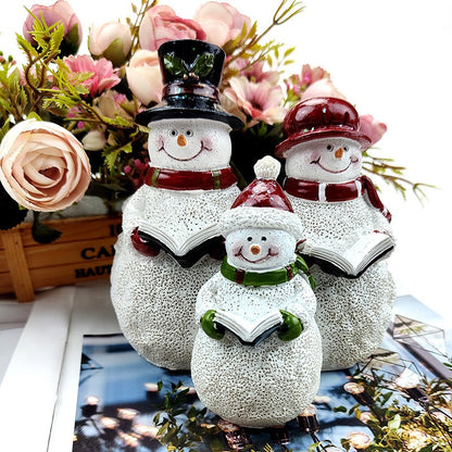 Christmas Snowman Resin Ornament Christmas Family Holiday Home Decoration Decoration