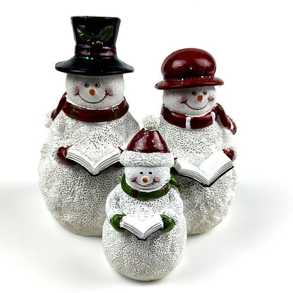 Christmas Snowman Resin Ornament Christmas Family Holiday Home Decoration Decoration