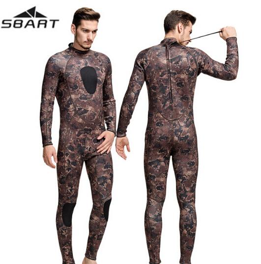 3MM Men Neoprene Surfing Suit Wetsuit Camo Swimming Fishing Camouflage Diving Jumpsuit Spearfishing Wetsuit