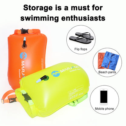 PVC  Inflatables Storage Swim Buoys Dry Bag Orange Floating Safety Swimming Buoy