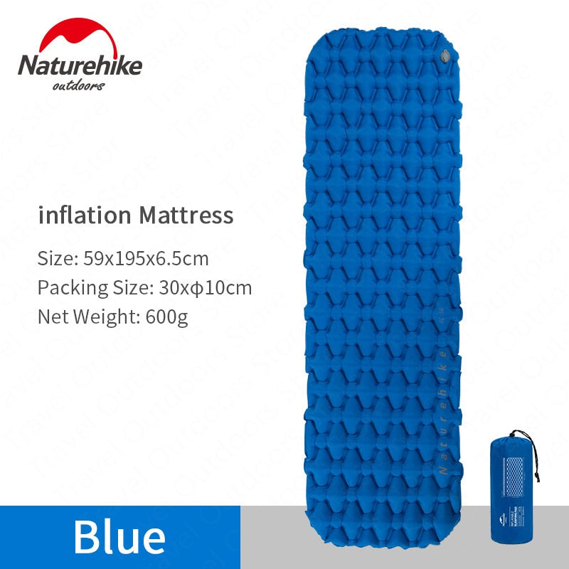 Naturehike Outdoor Camping Mat Inflatable Bag Inflatable Tent Sleeping Pad Ultralight Portable Picnic Air Mat Camping Picnic Pad