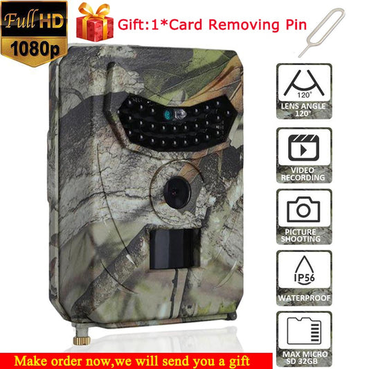 PR100 Hunting Camera Photo Trap 12MP Wildlife Trail Night Vision Trail Thermal Imager Video Cameras for Hunting Scouting Game