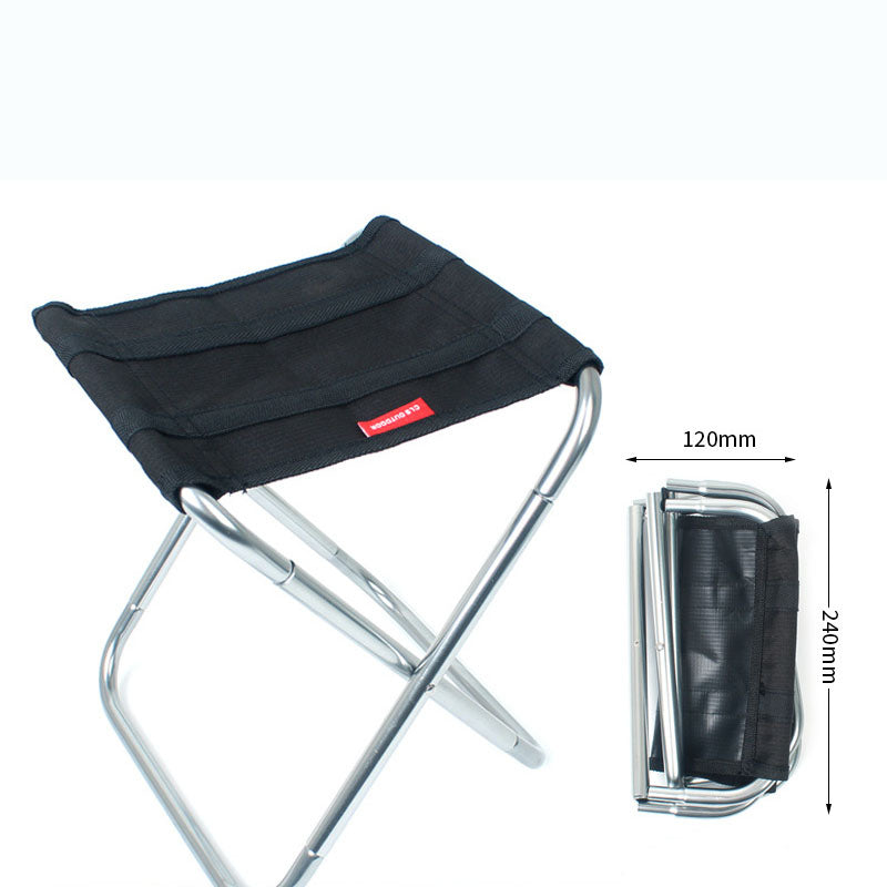 Outdoor Folding Chair 7075 Aluminum Alloy Fishing Chair Barbecue Stool Folding Stool Portable Train Stool Camping Pony