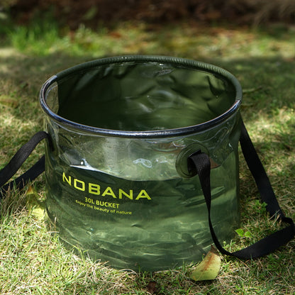 Outdoor folding bucket camping portable barbecue dish washing bucket telescopic fishing bucket