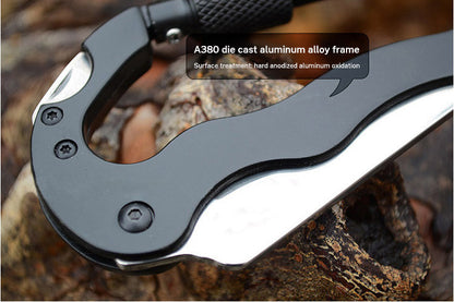 5 in 1 Outdoor Multi Function Mountaineering Buckle Fast Hanging Buckle Cross Screwdriver Carabiner Bottle Opener Wine Opener