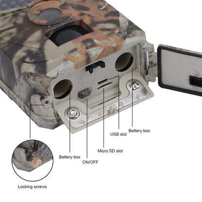 PR100 Hunting Camera Photo Trap 12MP Wildlife Trail Night Vision Trail Thermal Imager Video Cameras for Hunting Scouting Game