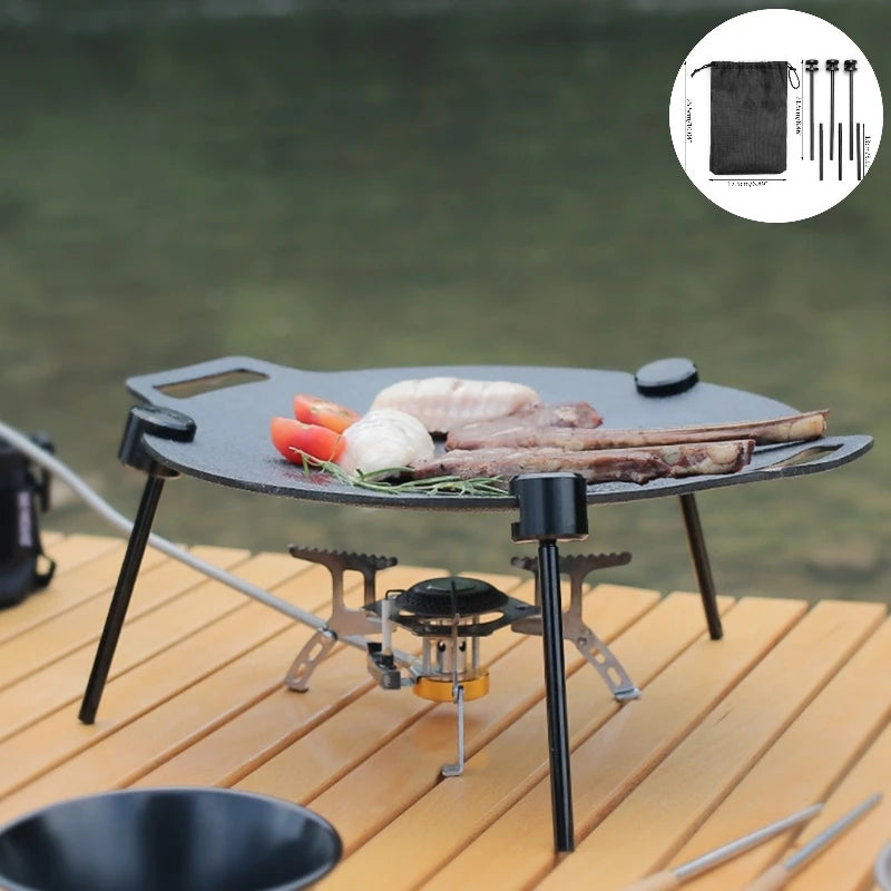 Detachable Grill Vertical Tripod Grill Barbecue Grill Aluminum Alloy Bracket Barbecue Tripod Stand Outdoor Griddle Grill