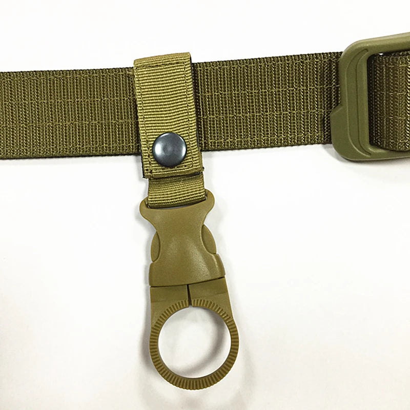 Nylon Molle Webbing Water Bottle Carabiner Belt Backpack Hanger Hook Outdoor Buckle Hook Holder Tool