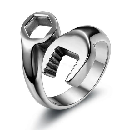 Biker Mechanic Wrench Mens Ring