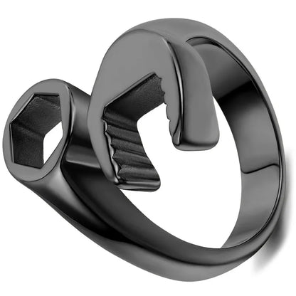 Biker Mechanic Wrench Mens Ring